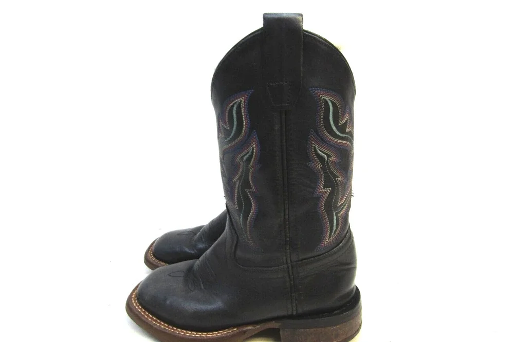 Shyanne Youth Size 11 D Black Square Toe Cowboy Western Boots